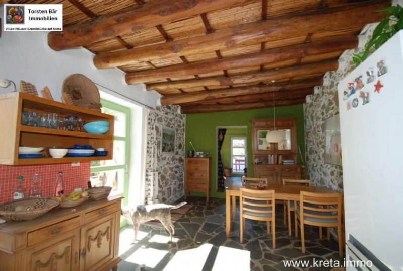 Sakturia Kreta, Saktouria, hübsches Steinhaus mit Garten und Terrasse mit Meer- und Bergblick Haus kaufen